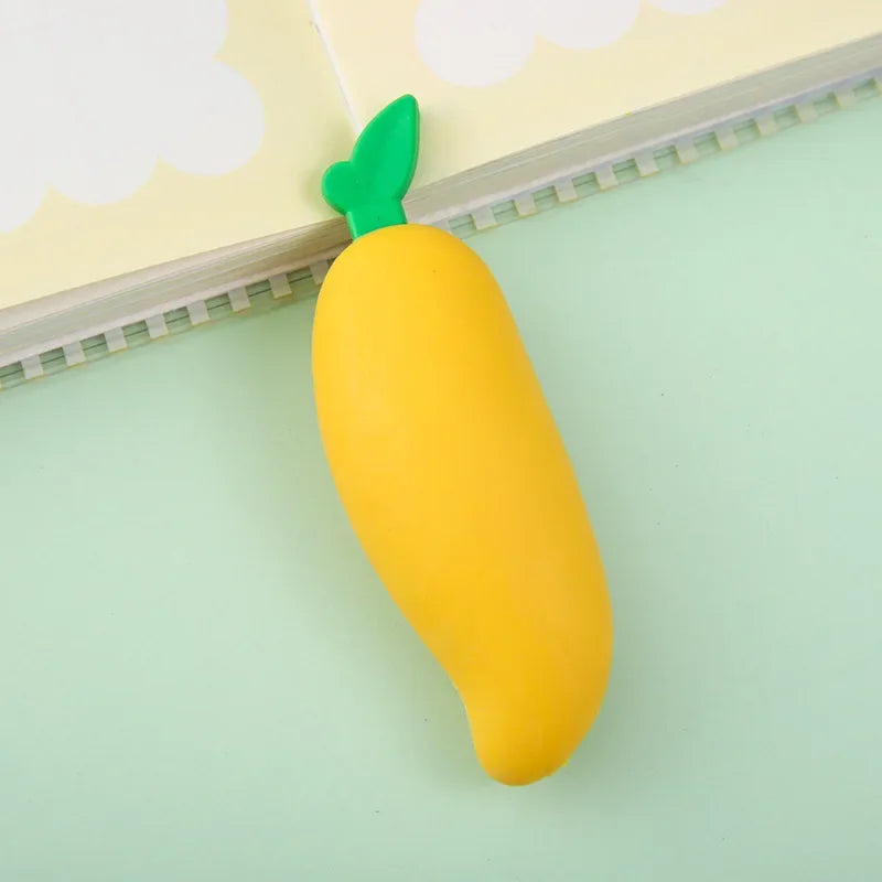 eybag 1Pcs Lovely Fruit Pencil Eraser Catoon Strawberry Mango Carrot Rubber Erasers Student Stationery School Office Supplies Gifts