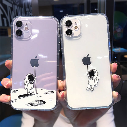 eybag Cute Cartoon Astronaut Star Space Phone Case For iPhone 11 13 Pro MAX XS XR X 12 7 8 Plus Clear Soft TPU Shockproof Back Cover