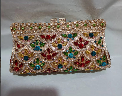 eybag Women Rhinestones Clutch Purse Red Minaudiere Bag For Party Wedding Crystal Evening Bags Handbag Bridal Clutches Bag Lady