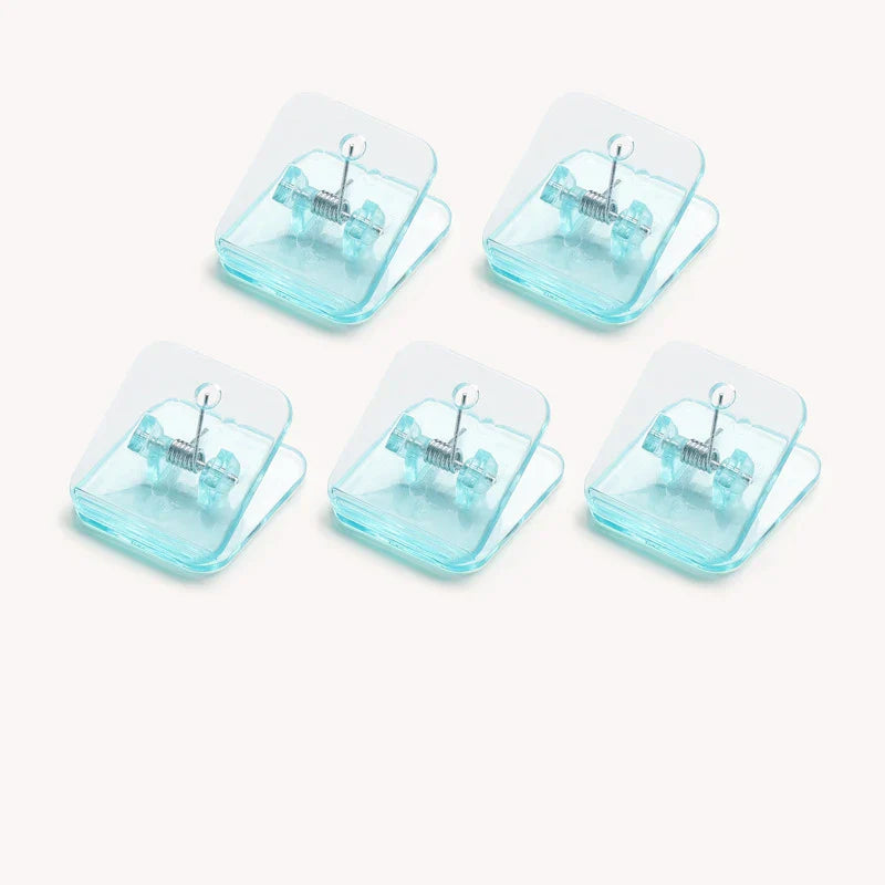 eybag 5pcs Candy Paper Clips Transparent Bookmarks Kawaii File Documents Binder Clips Notebook Index Page Holder Tickets Clamps Office