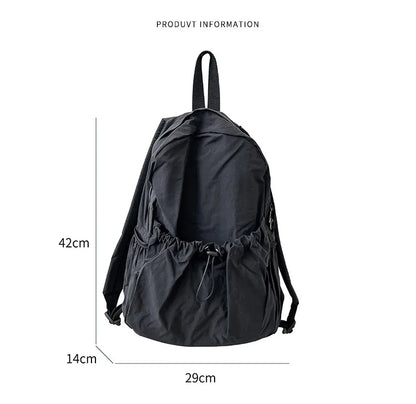 eybag Kpop Drawsting Backpacks for Women Casual Soft Nylon Lady Backpack Light Students Bag Large Capacity Travel Sac Daypack bagpack