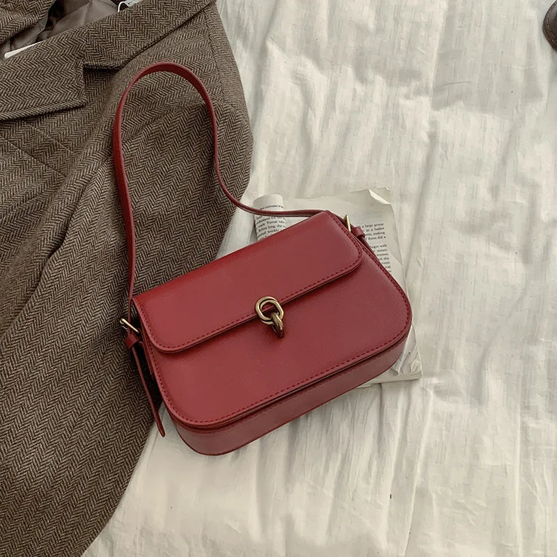 Lkblock Luxury Designer Red Shoulder Bags for Wedding 2024 Spring New Fashion Messenger Bag Temperament Elegant Women's Underarm Handbag