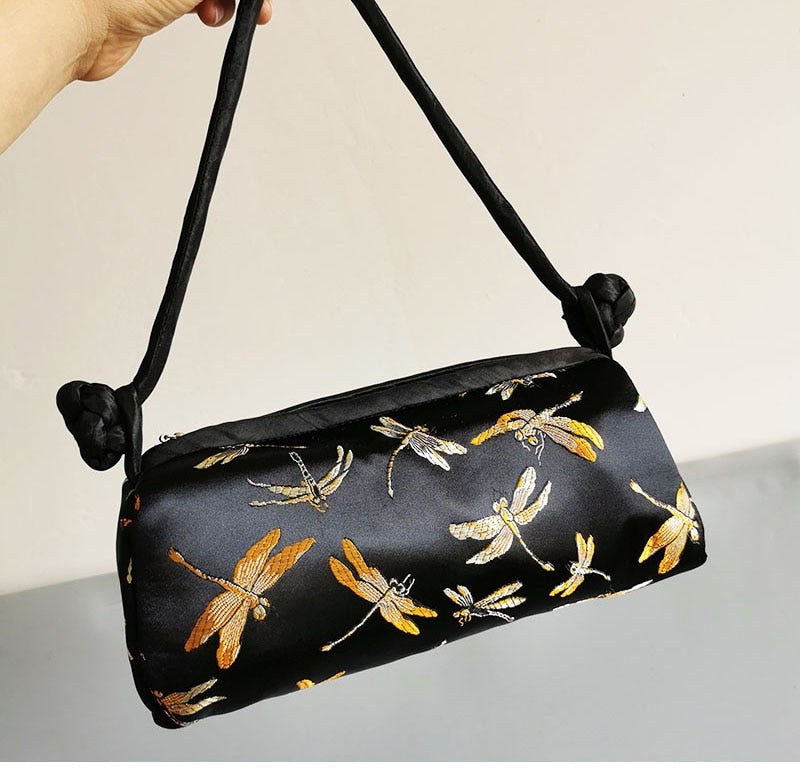 eybag Fashion Luxury Chinese Style Silk Bag Women Handbag  Japanese Hand Embroidery Totes Cheongsam Female Cosplay Bags Clutch