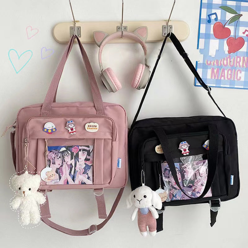 eybag Japanese High School Girls JK Bag Transparent Handbags Book Bag Satchels Shoulder Bag Itabag Big Crossbody Bags Women Ita bag