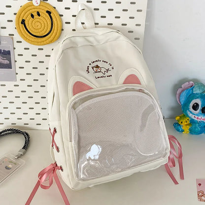 eybag Japanese Kawaii Itabag For 20cm Doll School Bags For College Student Backpack Women Cat Ears Lovely Backpacks Mochilas Mujeres