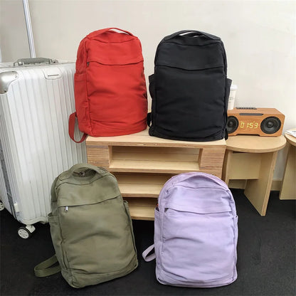 eybag Canvas Backpacks for Women Students Casual School Bags for Girls Backpack Travel Female Bag Durable Sturdy Necessaries Femininas