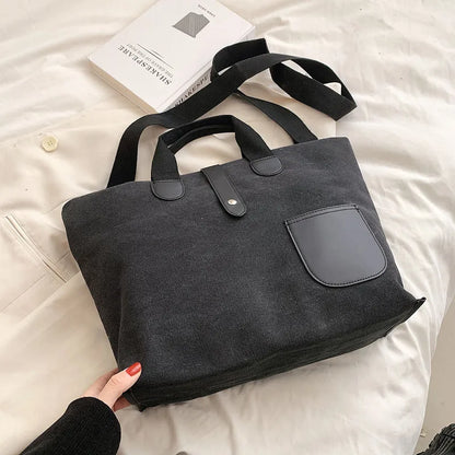 Lkblock Casual Canvas Totes Handbags Top Quality Shoulder Crossbody Bags Japan Korean style Big Bag Messenger Bags For Women Female Bag