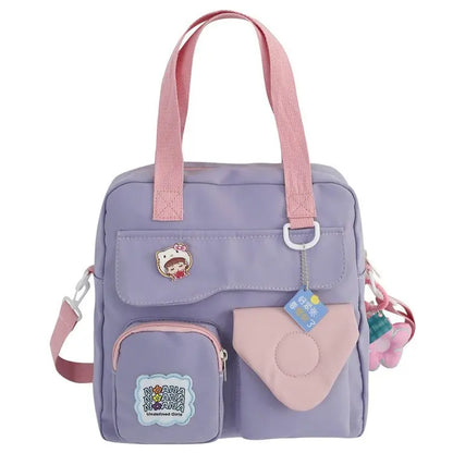 eybag Japanese Preppy Handbags Women Kawaii School Backpack For Teenage Girls Nylon Bag Large-capacity Crossbody Bags Shoulder Bag