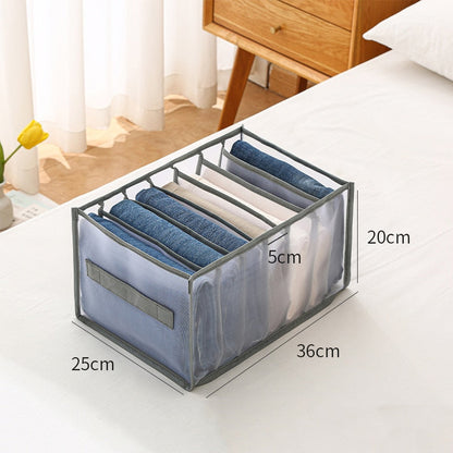 eybag Jeans Sweater Storage Box Foldable Closet Organizer Drawer Divider Organizer For Pants Clothes Underwear Socks Organizer Boxes