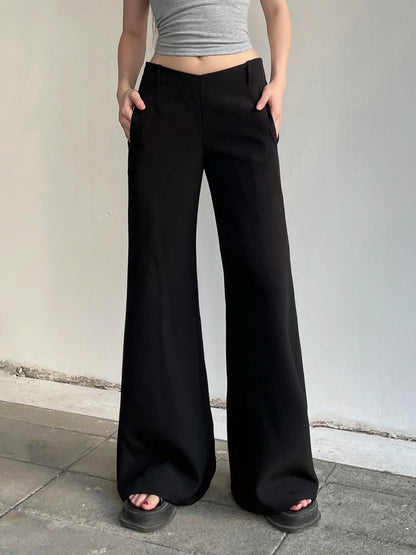 eybag V-waist Head Wide-leg Pants New Irregular Design Y2K Streetwear Loose Trousers Fashion Women Casual Pantalones Clothes