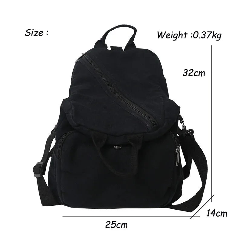 eybag Casual Canvas women Backpack big capacity School Bag College Student Travel Ladies hand bag Vintage Female Shoulder Bag bagpack