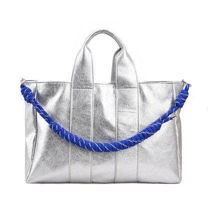 eybag Overlarge PU Tote Women Handbags Rope Strap Shoulder Bags for Women High Quality Soft Shopper Purses Female Designer Bags Chic