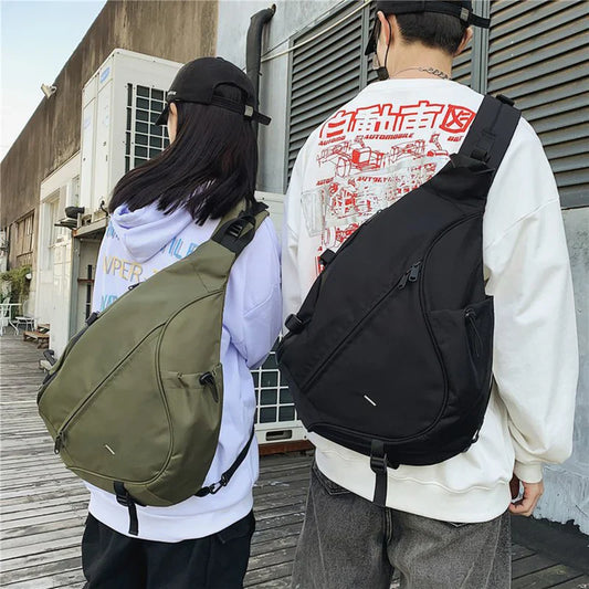 eybag Large Capacity Men's Chest Pack Casual Hip Hop Travel Unisex Crossbody Bag High Quality Nylon Storage Shoulder Bag