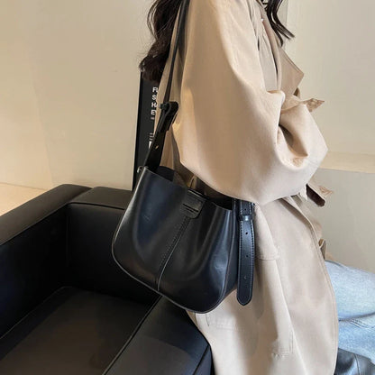 eybag 2024 New Luxury Brand Bag Minimalist Comfort Genuine PU Leather Bucket Bags Women Large Capacity Crossbody Totes Shoulder Bag