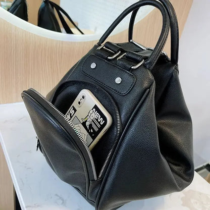 eybag Commuter Simple Solid Color Backpack for Women Light Fashion Versatile Multifunctional Crossbody Bag Shoulder Bag for Girls Ins