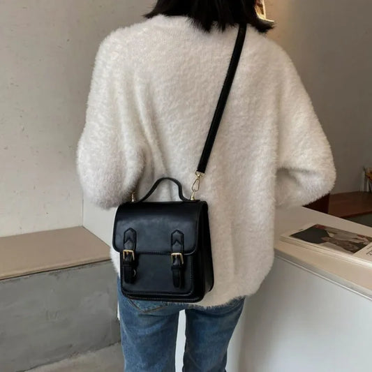 eybag - Women Small Square Bag Japanese Jk Uniform Bag 2023 New High Quality PU Leather Female Handbag Retro Ladies Messenger Bag