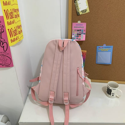 eybag Multi-pocket Transparent PVC Nylon School Backpack For Girls Large Female Travel Casual Schoolbag Patchwork Mochila Bolsa