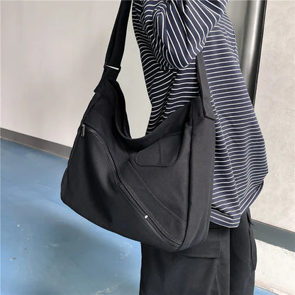 eybag New Trendy Female Shoulder Bag Cool Canvas School Messenger Bag Male Large Capacity Tote Fashion Travel Crossbody Bags For Women