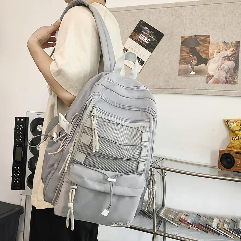 eybag Fashion Backpack Women High-Capacity Nylon School Bag Kawaii Girl Waterproof Laptop College Backpack Men Student Travel Book Bag