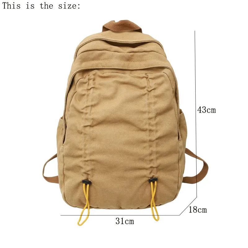 eybag New Vintage Canvas Backpack Schoolbag for Teenage Girls Boys Mochila Woman Man Rucksack High Quality