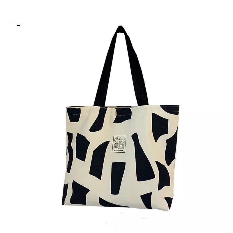 eybag Women Canvas Shoulder Bag Ladies Casual Handbag Tote Bag High Quality Large Capacity Cotton Eco Reusable Fold Shopping Beach Bag