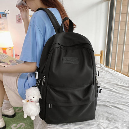 eybag Casual Waterproof Nylon Women Bags School Backpack for Teenagers Girls Travel  Backbag Mochilas Female Small Bookbag Kawaii Bag