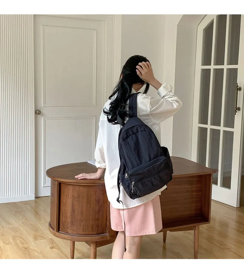 eybag Causal Women‘s Backpack Preppy Style Nylon Women Backpack Niche Design College School Backpack for Women Travel Girls Daypack