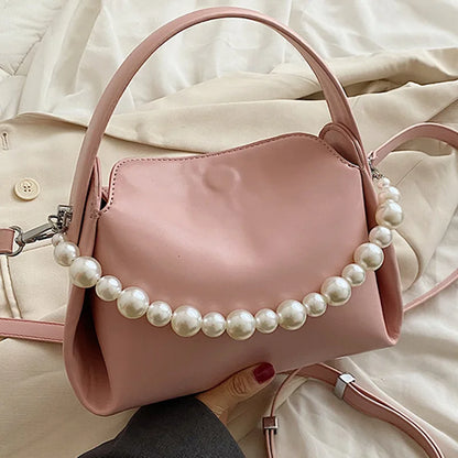 eybag Women Soft PU Leather Shoulder Bags Brand Luxury Pink Green Purple Crossbody Bags Pearl Handbags and Purses Evening Clutch