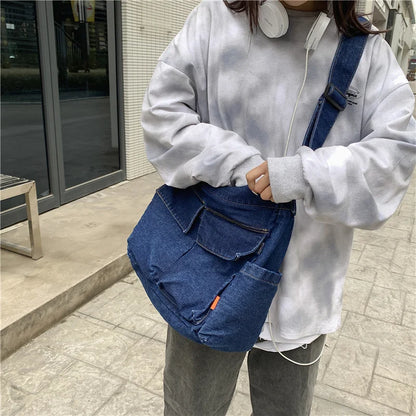 eybag Fashion Travel Duffel Women Denim Shoulder Bags With Compartment & Separated Storage Pocket Workout Tote Yoga Handbags