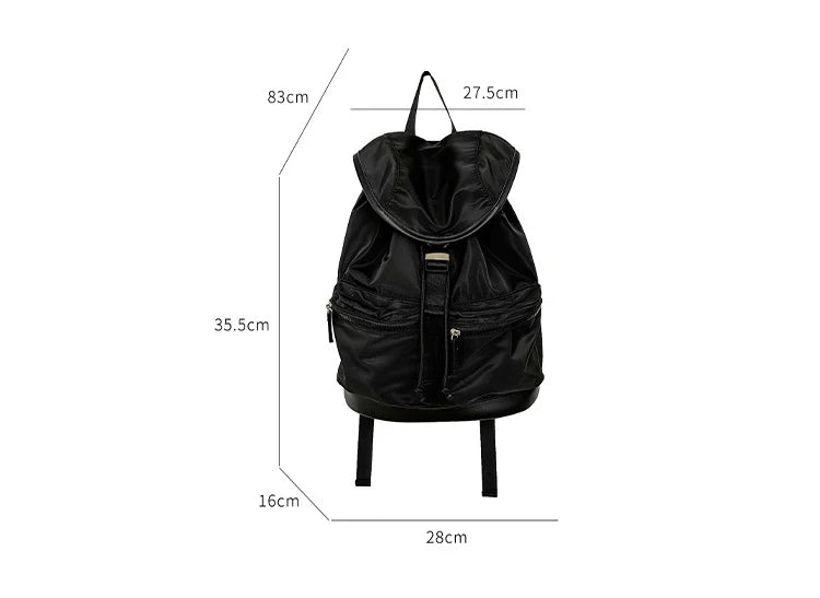 eybag Fashion Nylon Backpack for Unisex Large Soft Back Pack Bag Women Waterproof Travel Bags for Women 2024 School Bag Teenager New