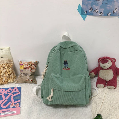 eybag Corduroy Backpack Cute Fashion Women Backpack Female Girl School Backpack Female Travel Shoulder Bags For Teenage Mochila