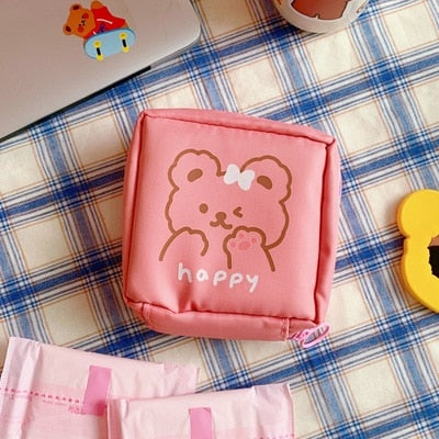 eybag Fashion Waterproof Tampon Storage Bag Cute Sanitary Pad Pouches Portable Makeup Lipstick Key Earphone Data Cables Organizer