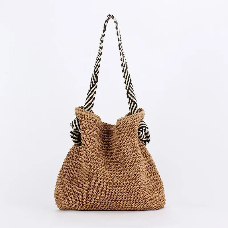 eybag Fashion Summer Straw Crossbody Bag Women Beach Holiday Shopping Woven Shoulder Handbag Messenger Purses for Women Bags