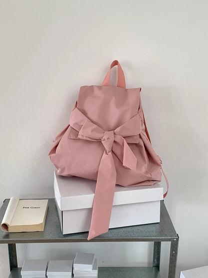 eybag Preppy Style Bowknot Women Backpack Korean Niche DesignTravel Women Backpacks Y2k Girls School Bag Causal Women‘s Backpack