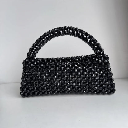 eybag Handmade Bead Bag Big Hand-Woven Handbags Unique Designer Ladies Party Bag Top-handle Phone Purses and Handbags