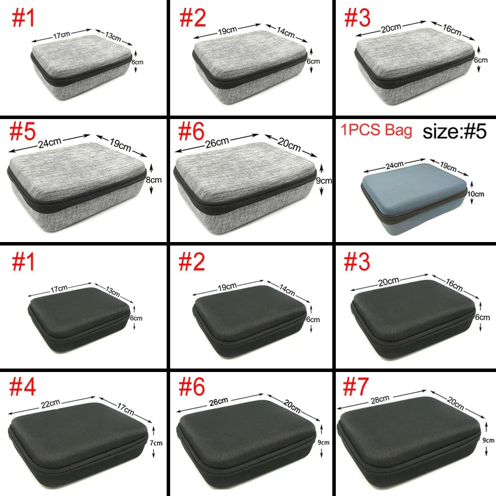 eybag Multi-Size EVA Hard Storage Box Travel Zipper Bag Shockproof Outdoor Tools Bag For Earphone Storage Case Accessories