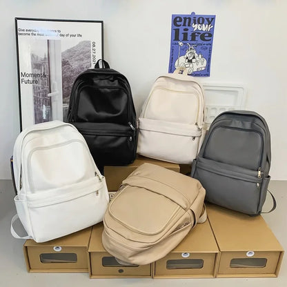 eybag PU Fashion Backpack High School Student New PU Leather Fashion High Capacity Women's Backpack College Student Backpacks