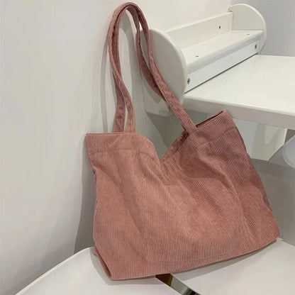 eybag Corduroy Shoulder Tote: Sleek and Versatile