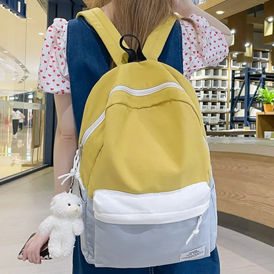 eybag Patchwork Color School Backpack New Schoolbag For Teenage Girls Boys Mochila Casual Woman Man Travel Rucksack Bagpack