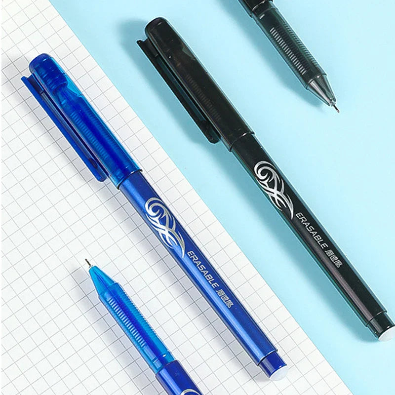 eybag Erasable Gel Pens Set, 0.5mm Fine Point, Blue, Black Ballpoint Pen for Writing, Stationery, Office, School Supplies