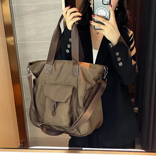 eybag Women Large-capacity Messenger Bag Waterproof Nylon Cloth Leisure Students Commuting Oxford Cloth Shoulder Bag