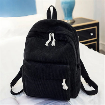 eybag Personalized Corduroy Women Schoolbag Backpack Training Anti-theft Shoulder Bag For Teenager Knapsack Unisex Classic Campus Port