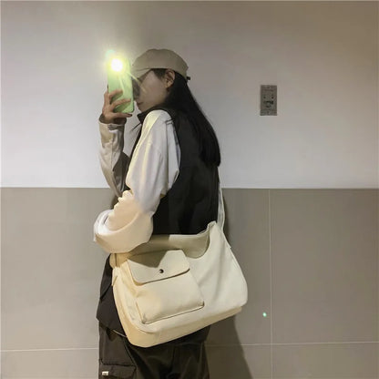 eybag Art Design Canvas Bags For Women Large Capacity Simple Crossbody Bags School Bags For Teenage Girls Shoulder Bag Handbags Bolso