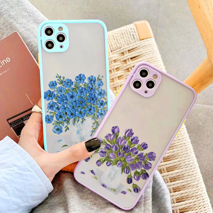 eybag Retro Oil Painting Flower Phone Case For iPhone 11 12 Pro Max 15 Pro Max 13 12 Mini X XR XS SE 2020 8 7 Plus 14 Plus Covers