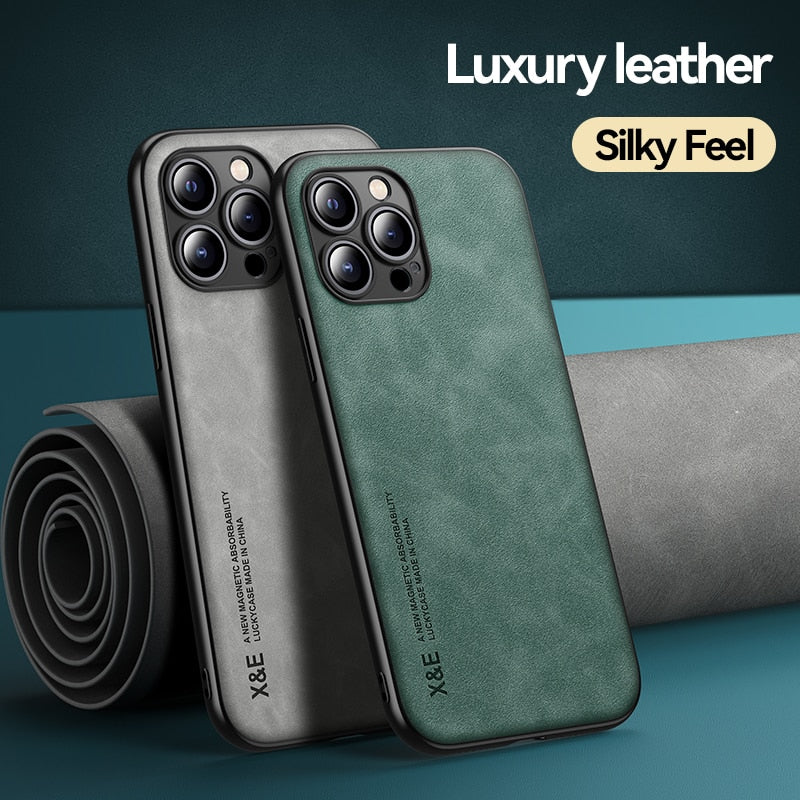 eybag Magnetic Luxury PU Leather Phone Case For iPhone 13 11 12 Pro Max XS Max XR X 7 8 Plus 13Pro 11 Soft Matte Business Back Cover