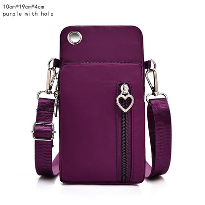 eybag Women's Mini Shoulder Bag Oxford Waterproof Handbag Wrist Pouch Wallet Sports Cell Mobile Phone Bag Crossbody Bags for Girls