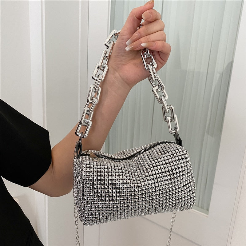 eybag Bling Diamond Design Small Crossbody Messenger Bags for Women Summer Trend Luxury Fashion Travel Shoulder Handbags Purses