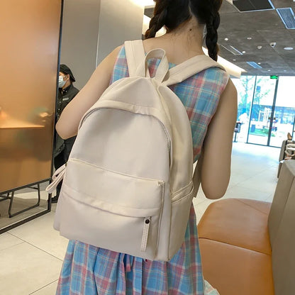 eybag Korean Version Cute School Bags For Teenage Girls Solid Waterproof Nylon Student Backpack Women Travel Book Bag Female Backbag