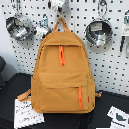 eybag New Nylon Women Backpack Female Twill Kawaii Travel Bag Unisex Solid Color Schoolbag Teenage Preppy Style Small Bookbag