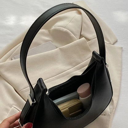 eybag Fashion Luxury Design PU Leather Hobo Shoulder Bag Women Small Clutch Handbag Purse Female Underarm Bag Travel Totes